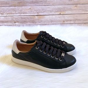 UGG Women’s Milo Black Leather Sneakers